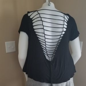 Forever 21 ripped back crop top plus size